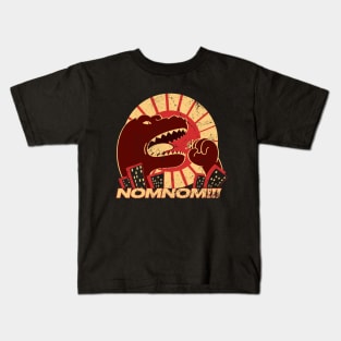 Kaiju Nom-Nom (Distressed) Kids T-Shirt